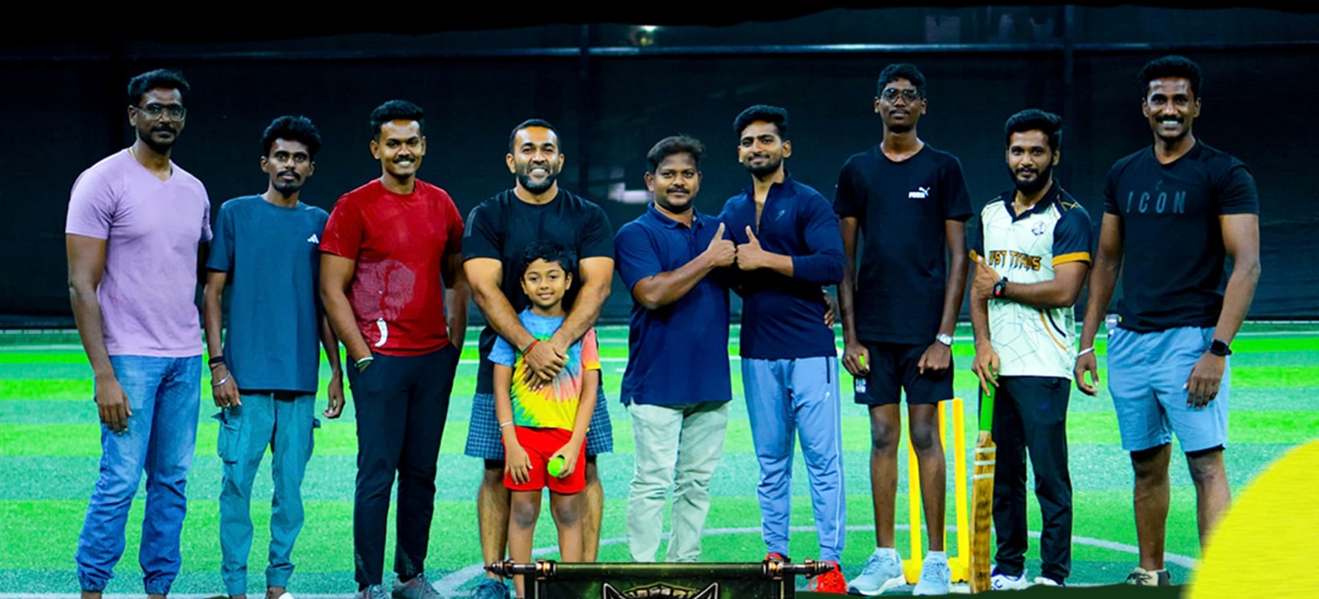 Members at a Wild Fitness men's turf event in Erode
